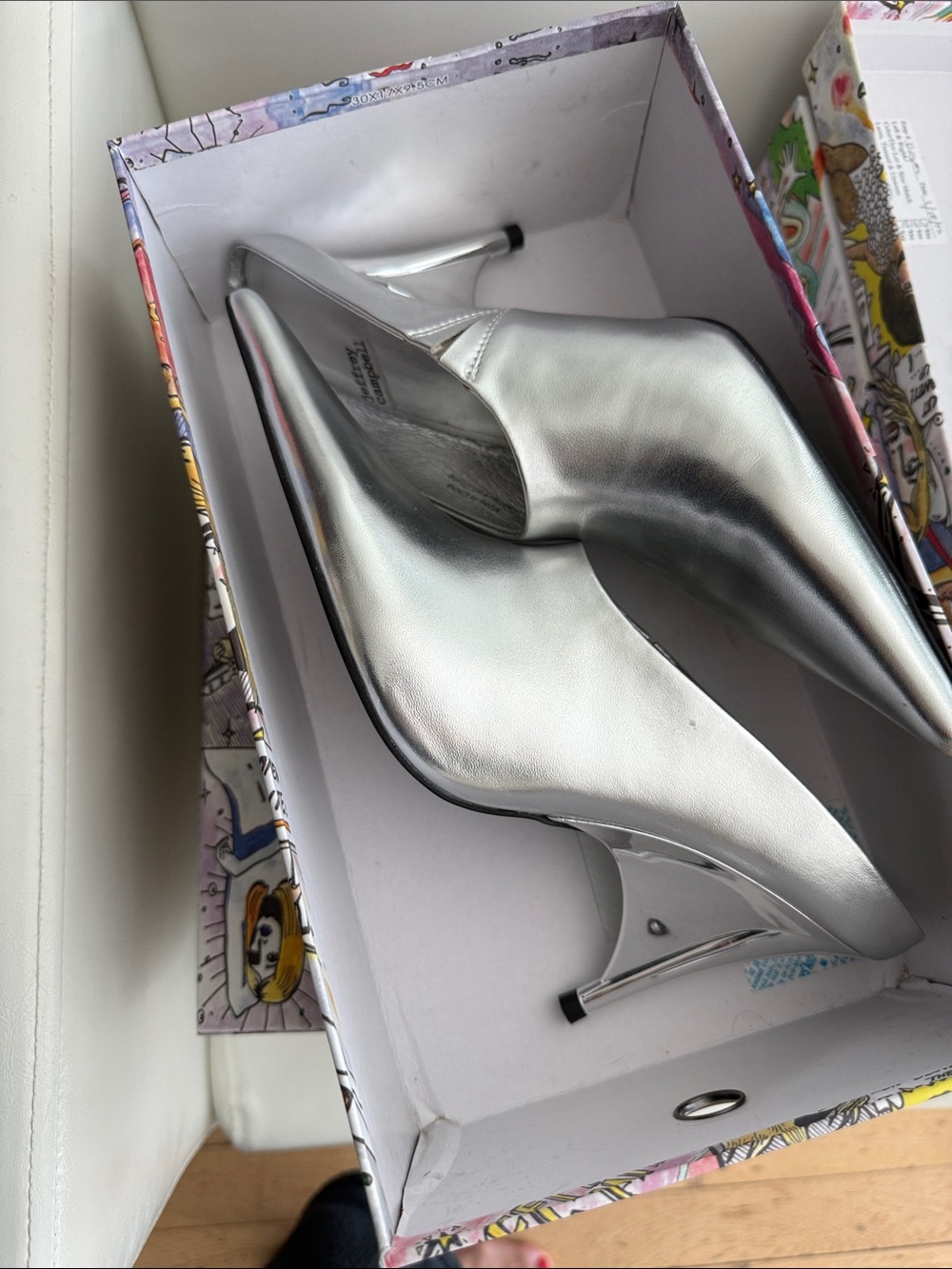 Jeffrey Campbell Metallic Silver Pointed-Toe Stiletto Pumps